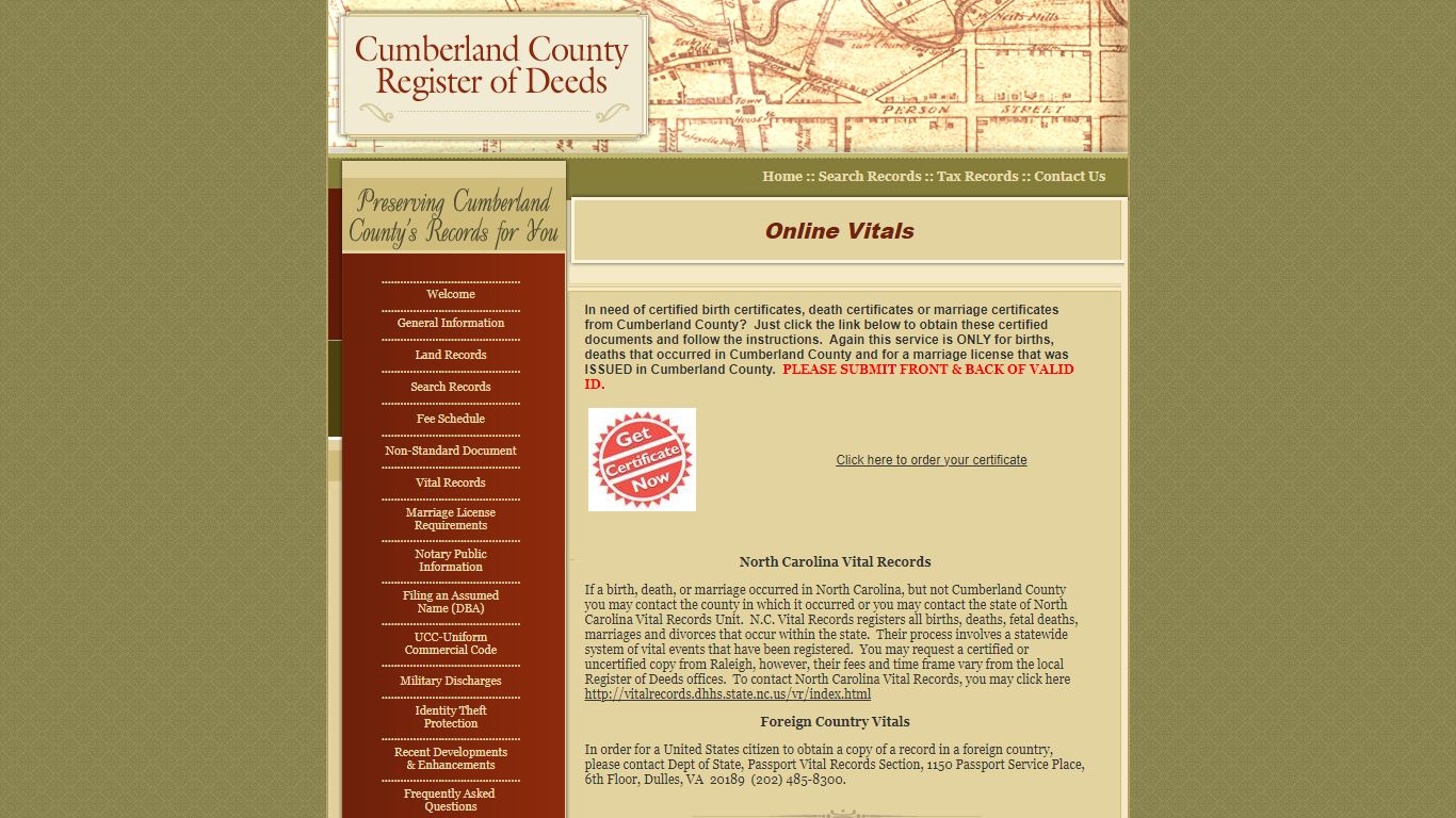 Cumberland County Register of Deeds